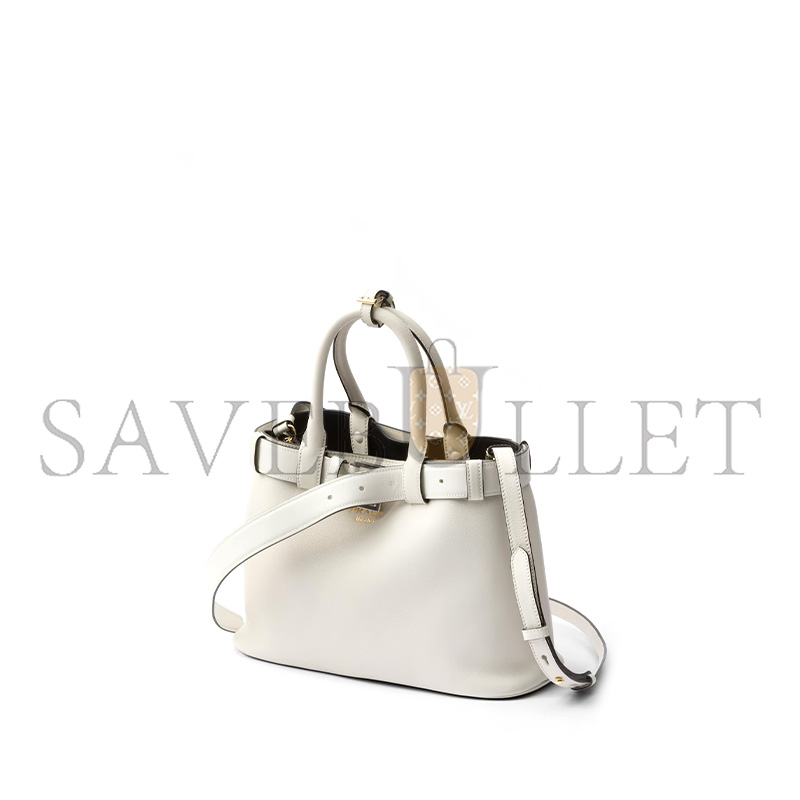 PRADA BUCKLE MEDIUM LEATHER HANDBAG WITH BELT 1BA434 (32*23*11cm)